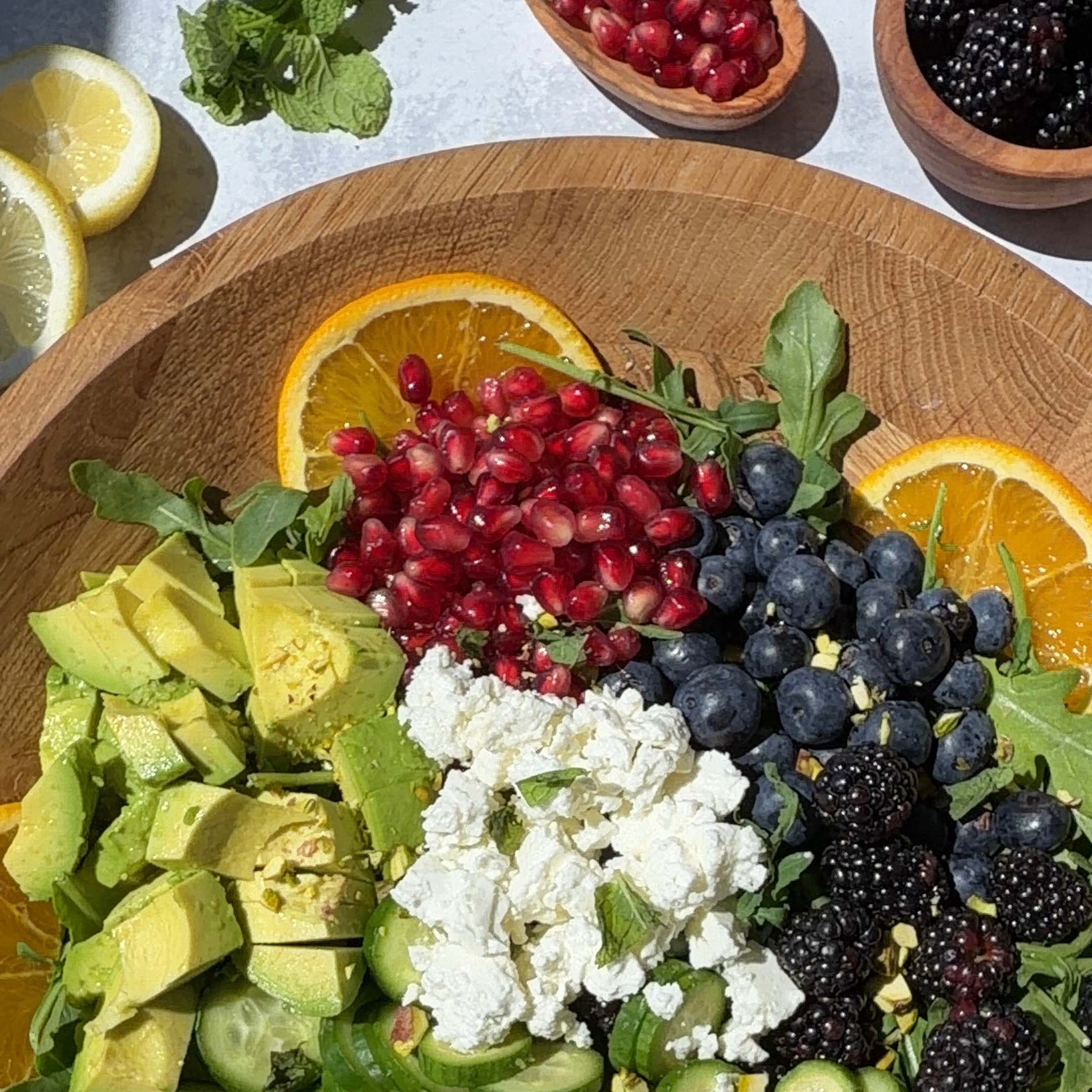 Feed Your Soul Berry Arugula Salad with Citrus Honey Vinaigrette