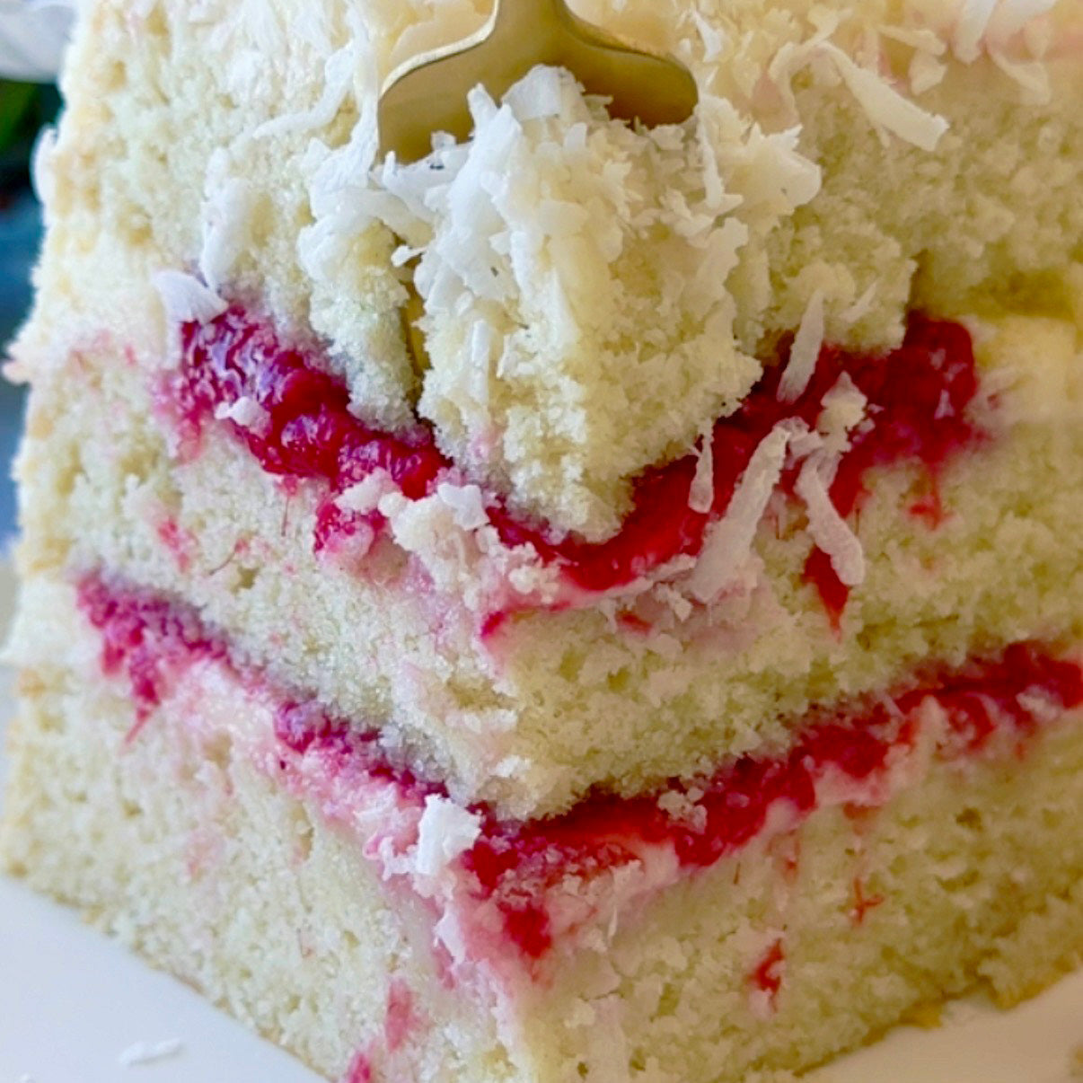 Feed Your Soul Coconut Raspberry Cake
