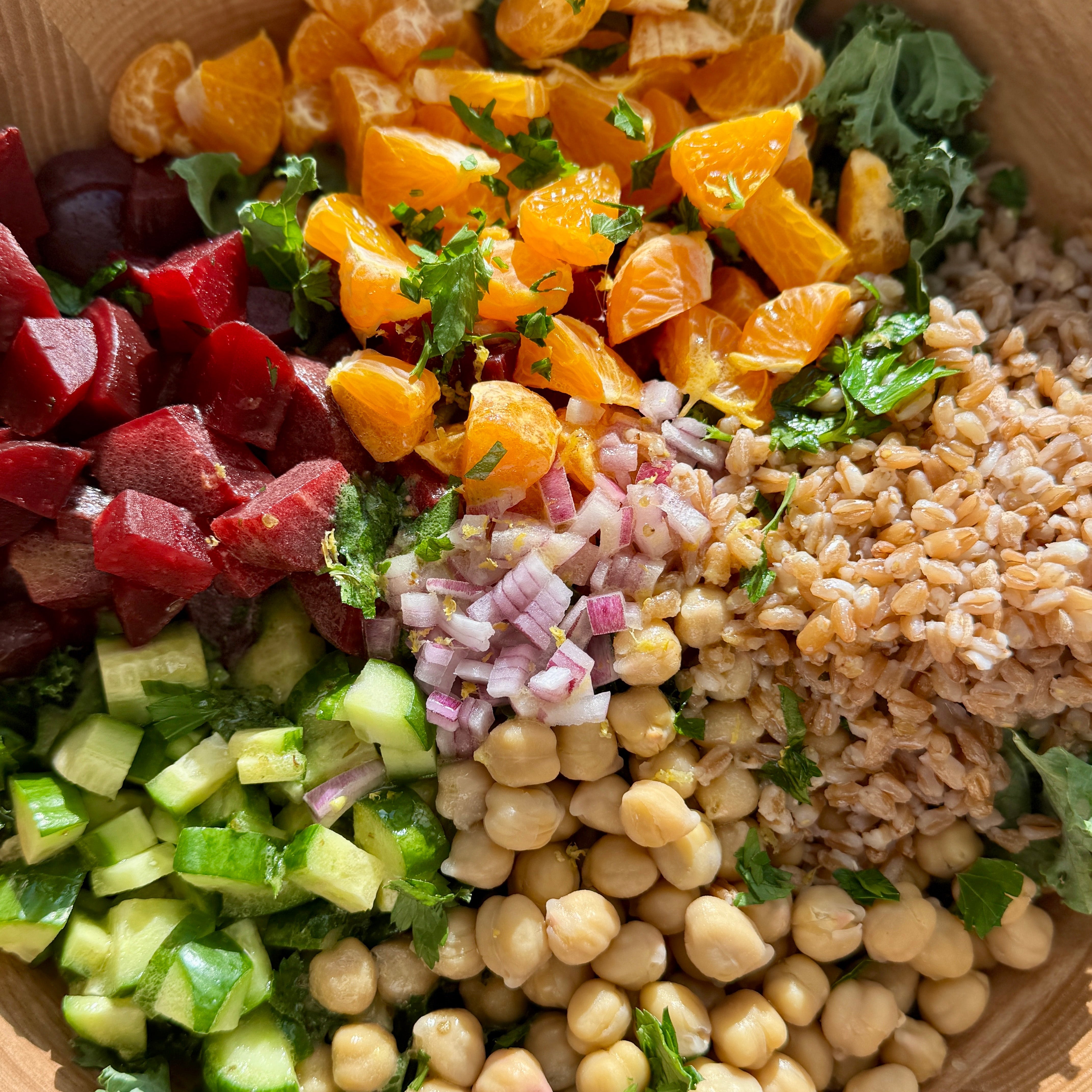 Kale & Farro Salad: Fresh, Hearty, and Full of Feel-Good Flavor