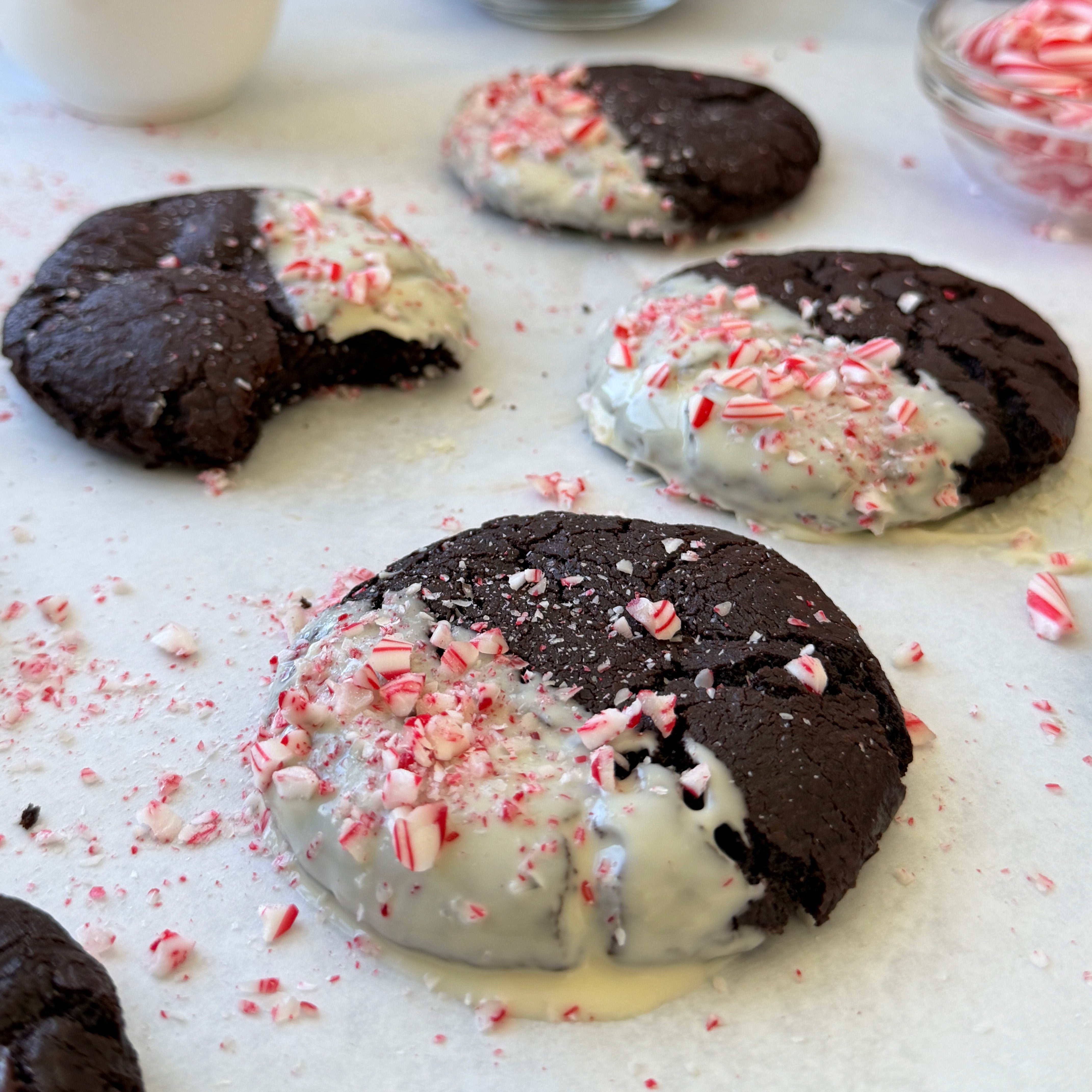 Triple Chocolate Peppermint Cookies: Fudgy, Chocolatey, Minty